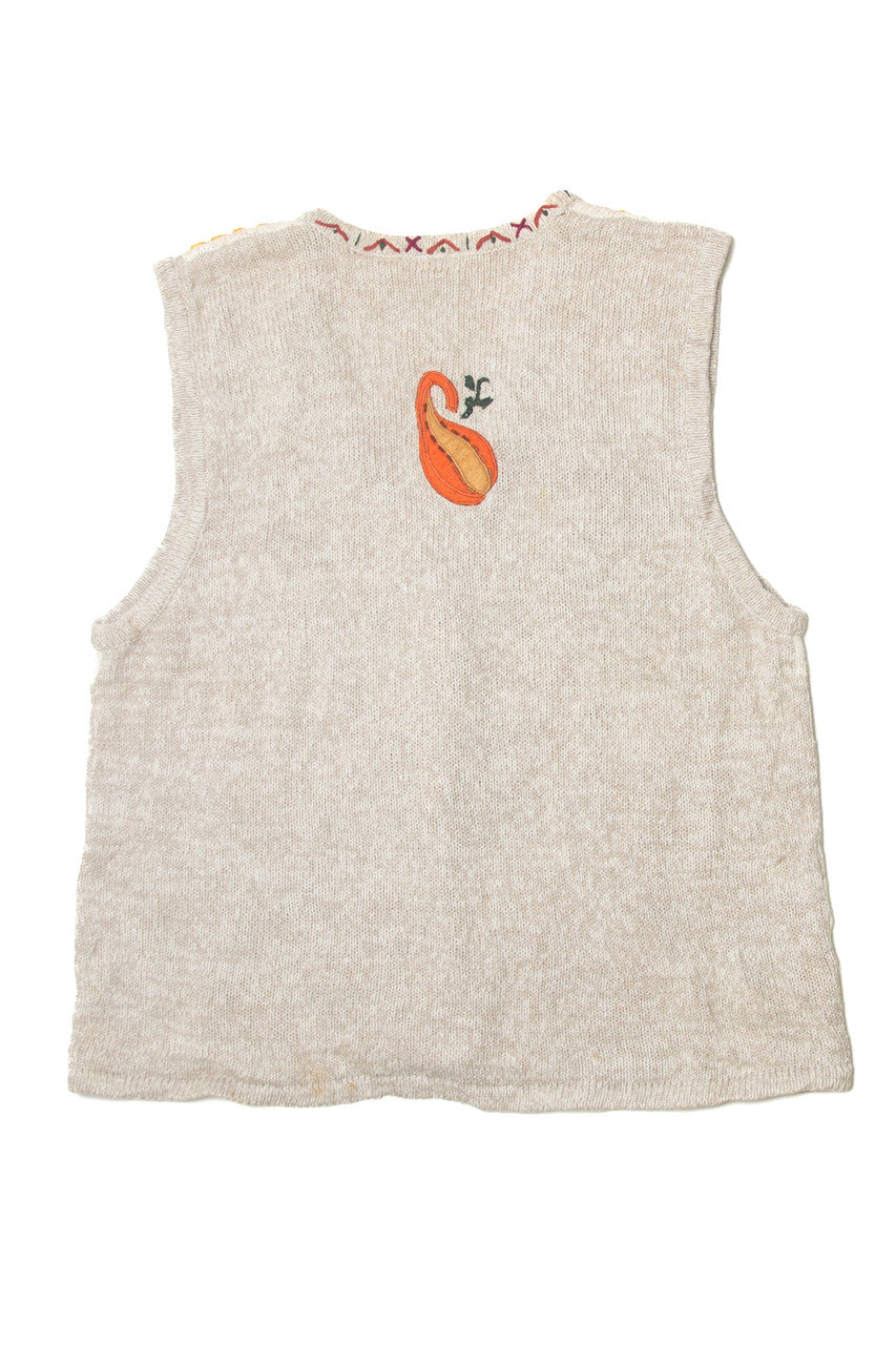 Vintage Bobbie Brooks Scarecrow And Squash Vest