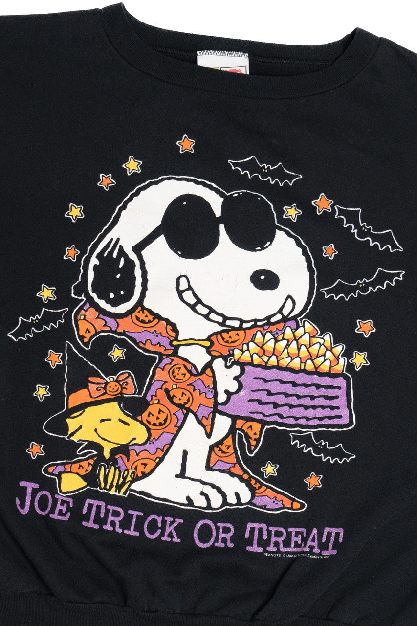 Vintage "Joe Trick Or Treat" Snoopy Joe Cool Novel Halloween Sweatshirt (1990s)