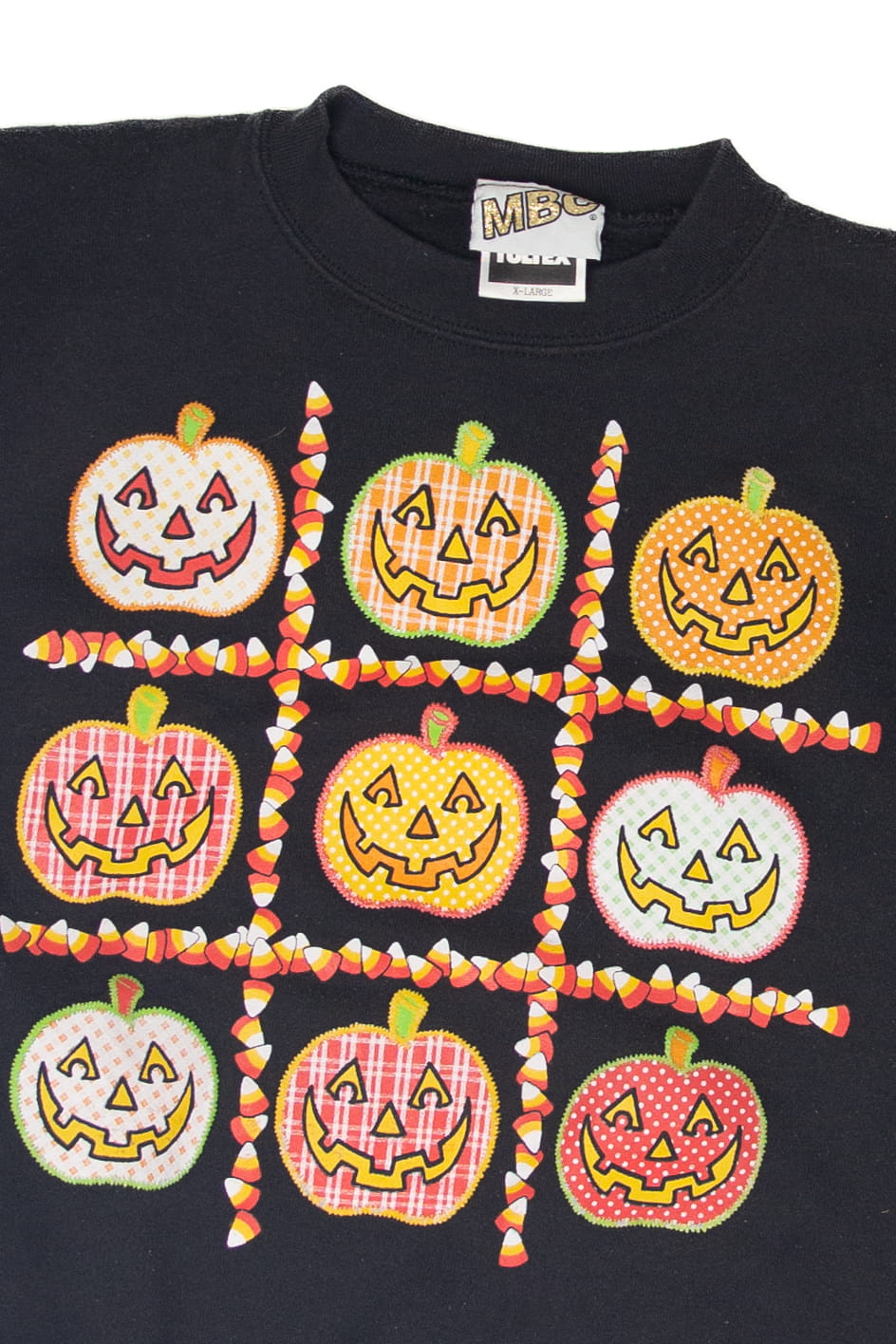 Vintage Jack O Lantern Pumpkins Halloween Sweater (1990s)