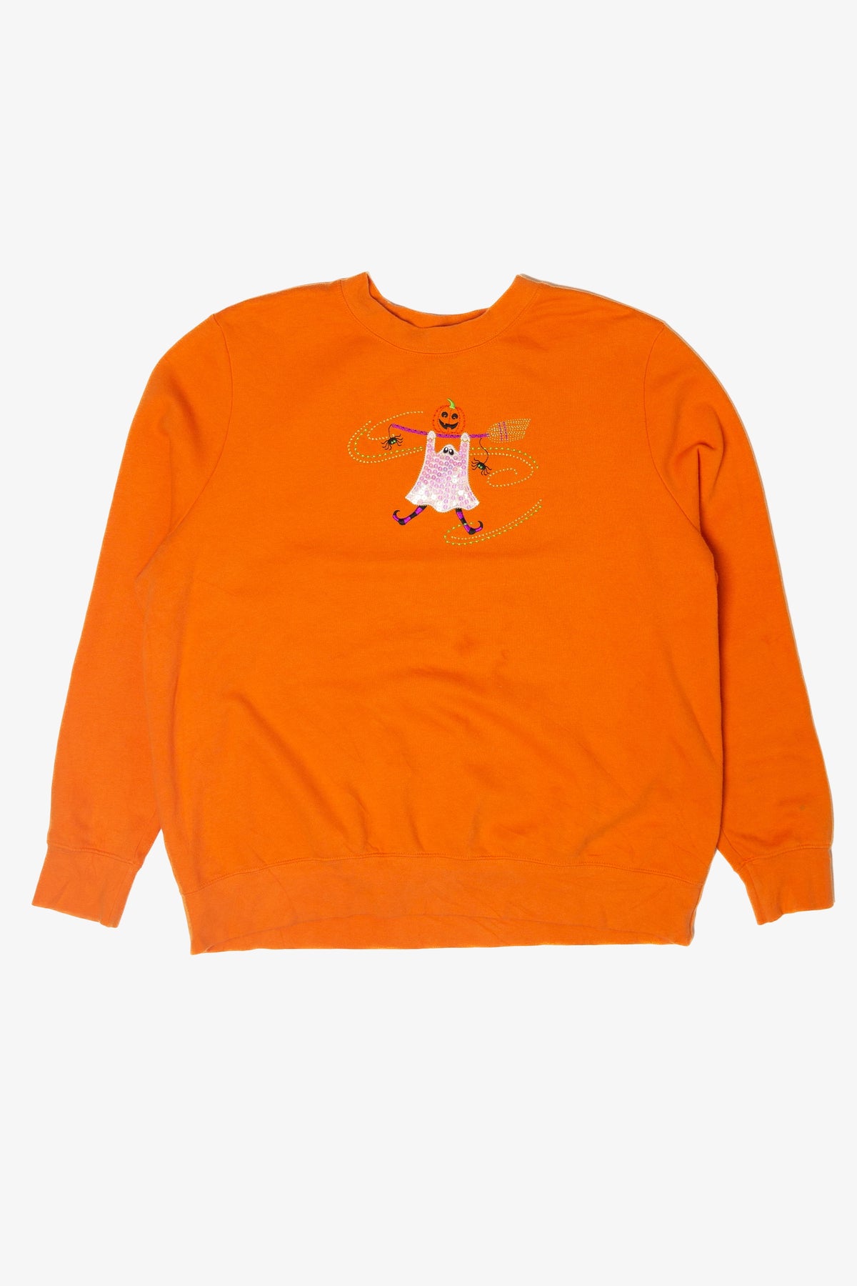 Ghost On Broom Halloween Sweater