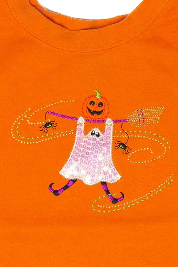 Ghost On Broom Halloween Sweater