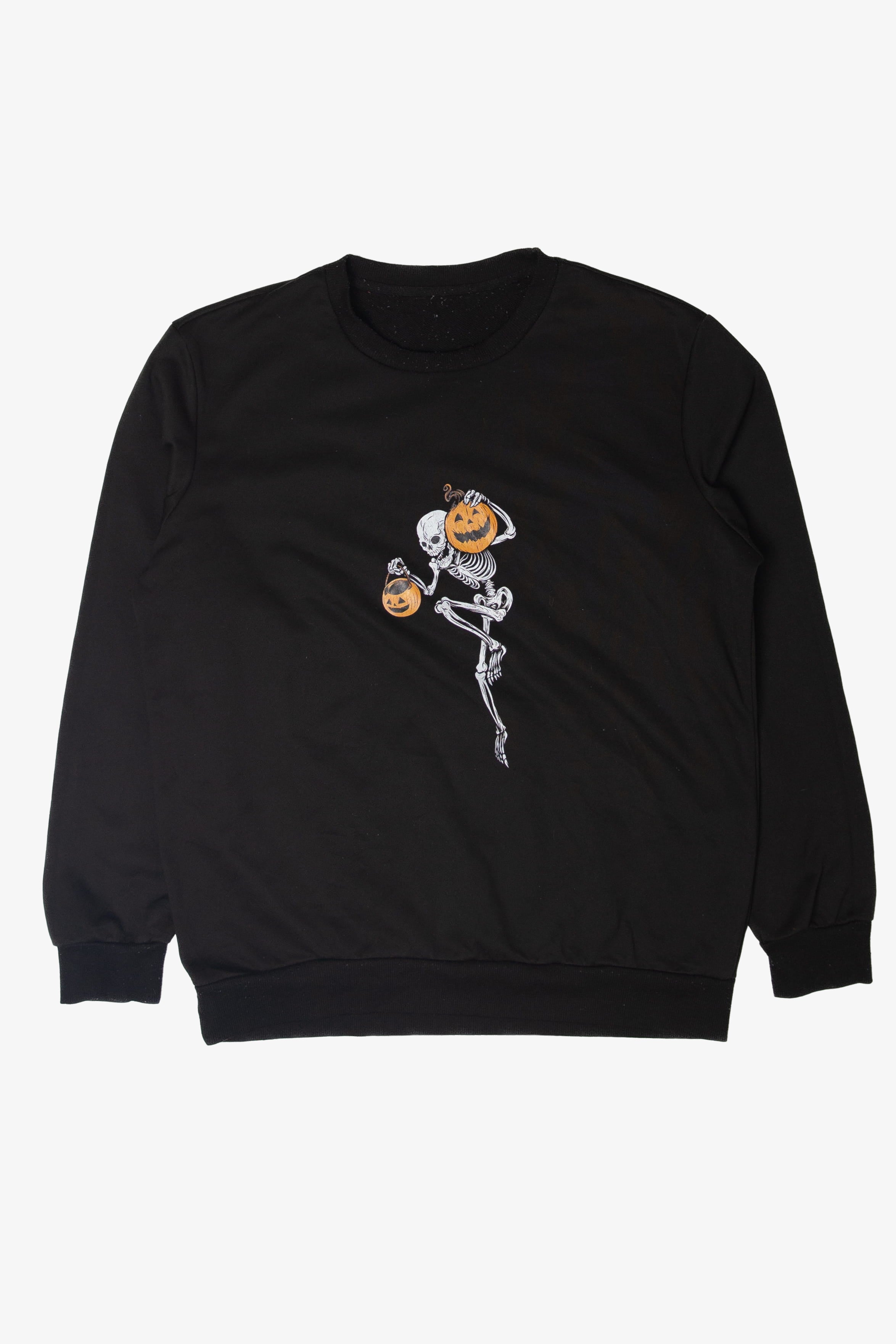 Skeleton With Pumpkins Halloween Sweater