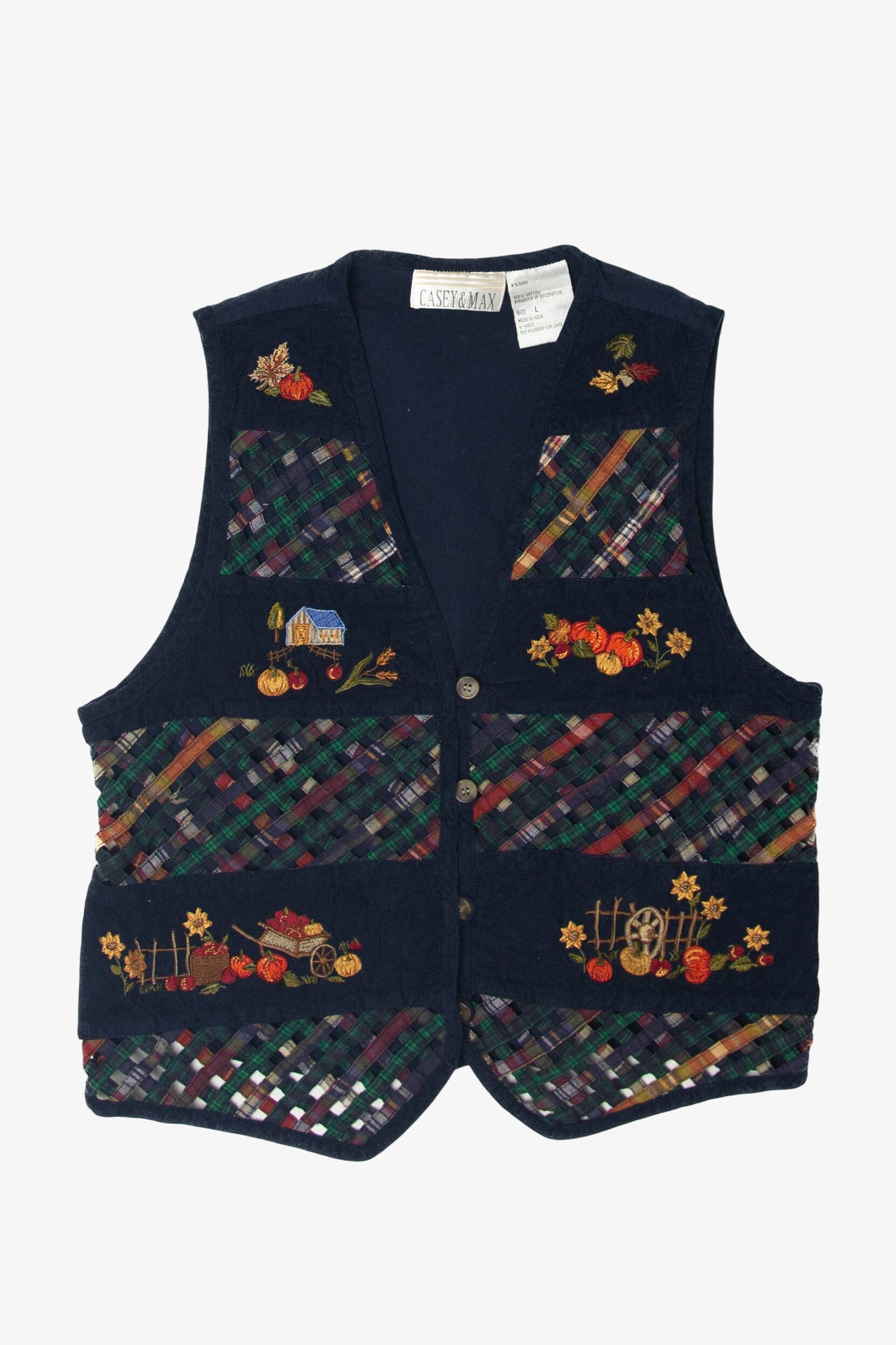 Vintage Casey & Max Autumn Harvest Vest (1990s)