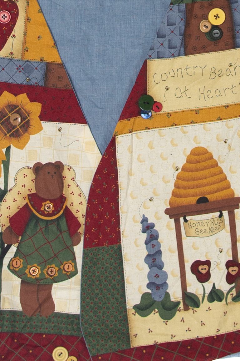 Vintage "Country Bears At Heart" Autumn Harvest Vest (1990s)