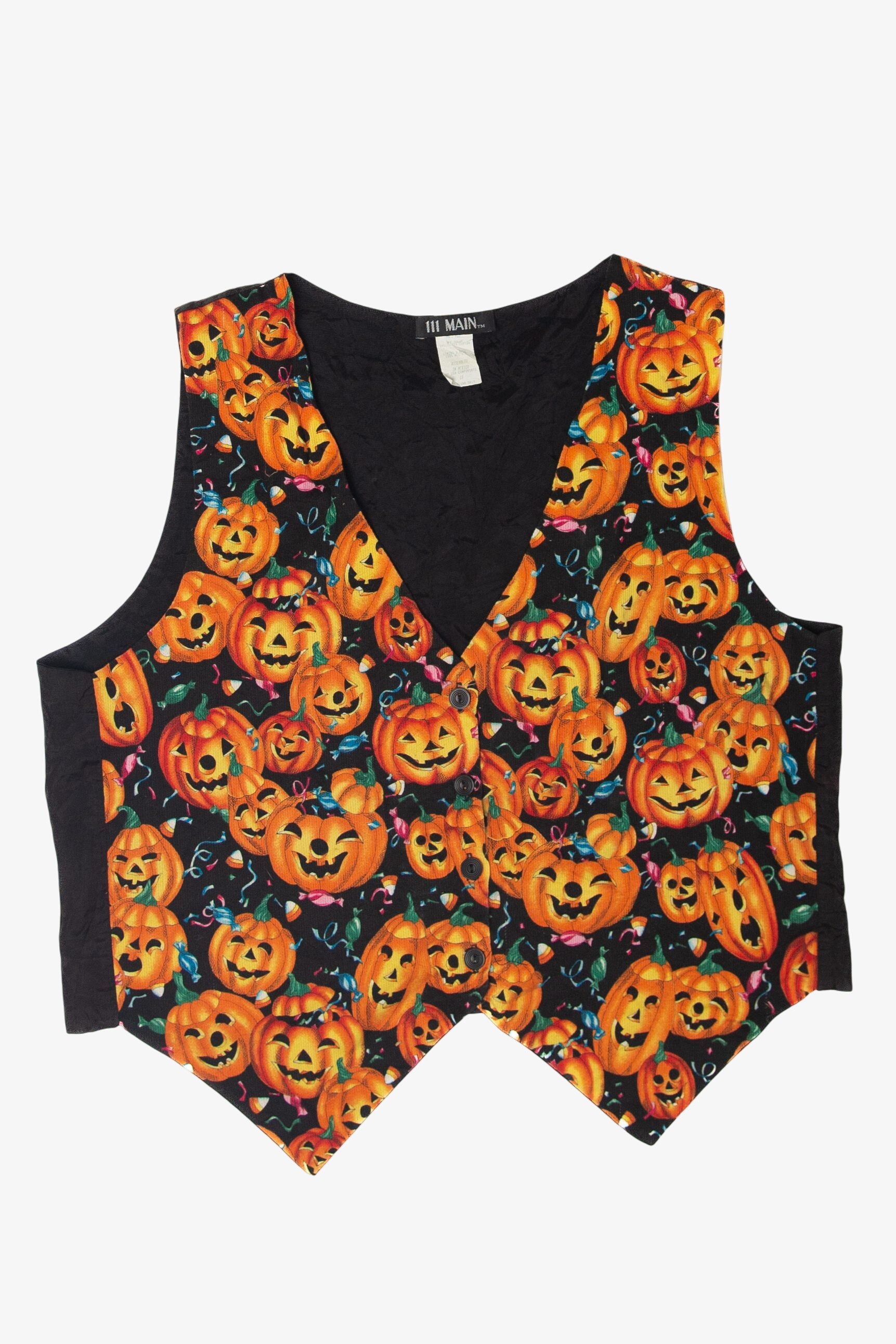 Vintage 111 Main Pumpkins Halloween Vest (1990s)
