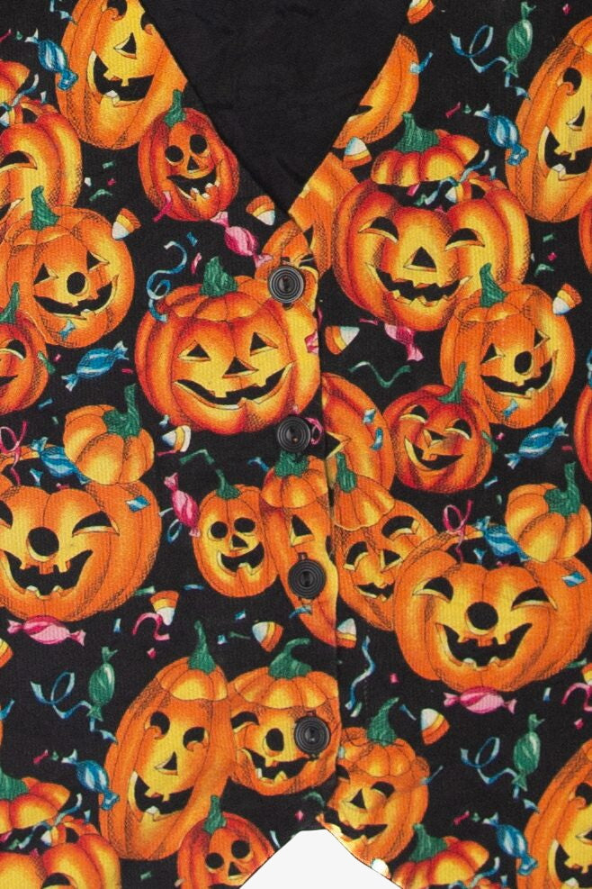 Vintage 111 Main Pumpkins Halloween Vest (1990s)