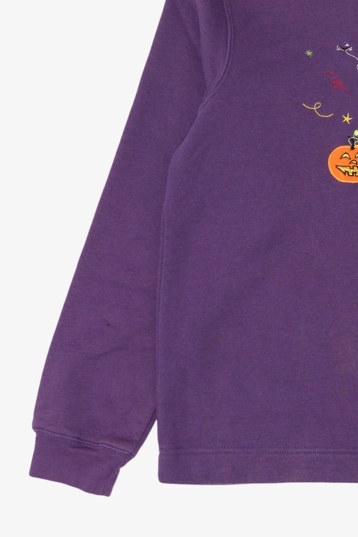 Vintage Purple Witch Casting Spell Halloween Sweatshirt (2000s)
