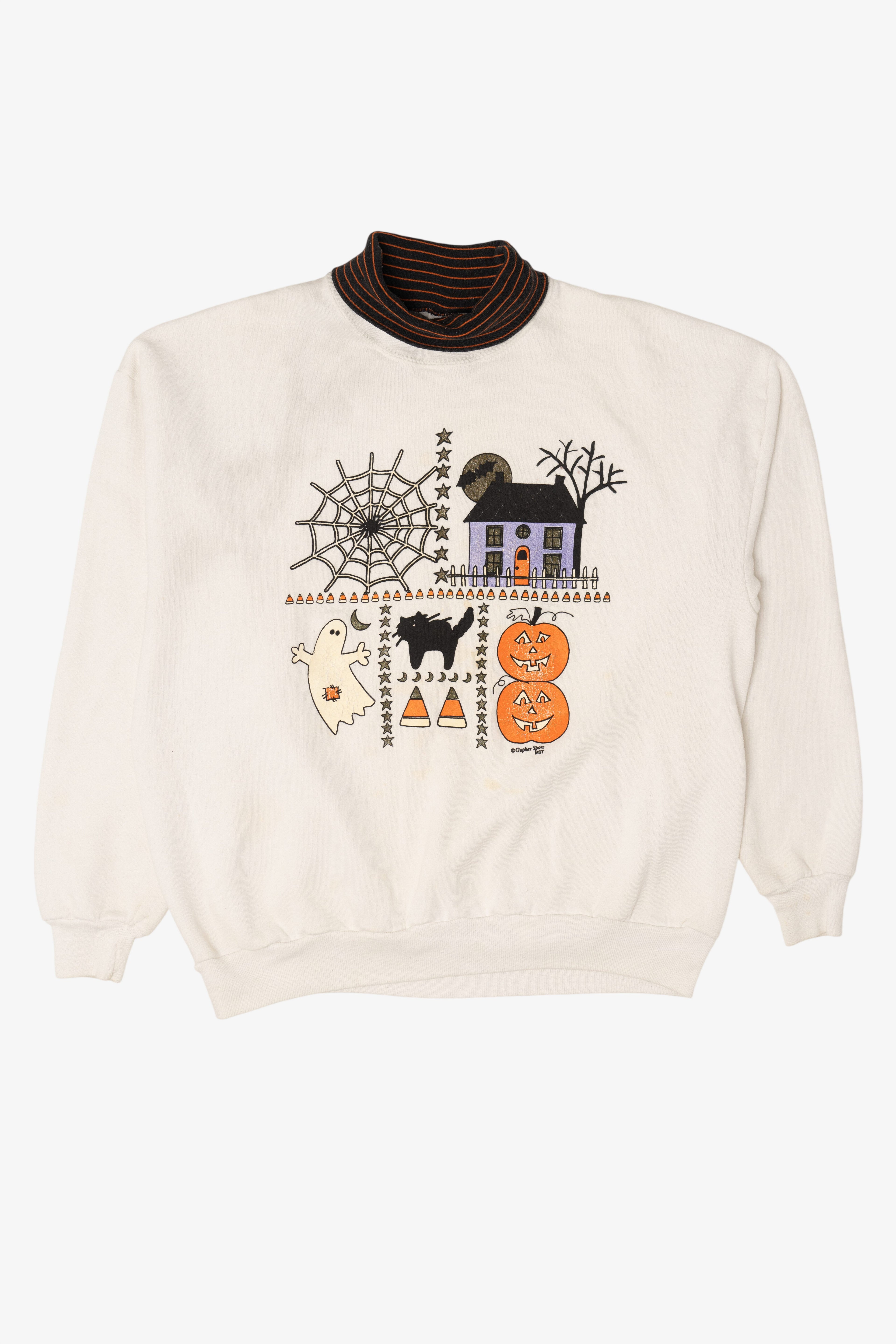 Vintage Haunted House Halloween Sweatshirt (1990s)