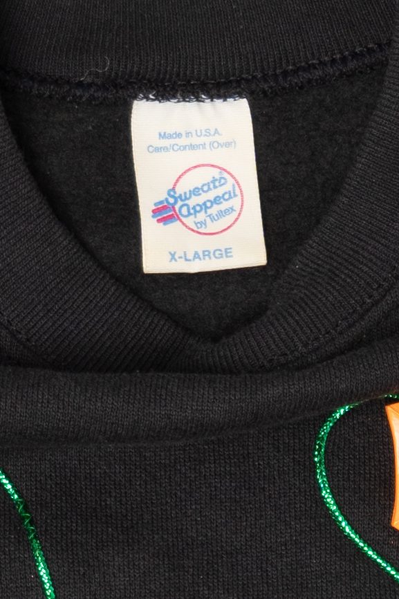 Vintage Jack O Lantern Halloween Raglan Sweatshirt (1990s)