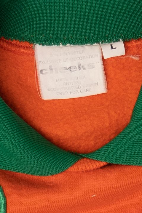 Vintage Orange Pumpkin Face Raglan Sweatshirt (1990s)