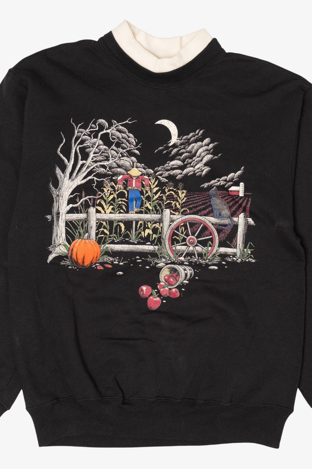 Vintage Scarecrow Field Autumn Harvest Sweatshirt (1990s)
