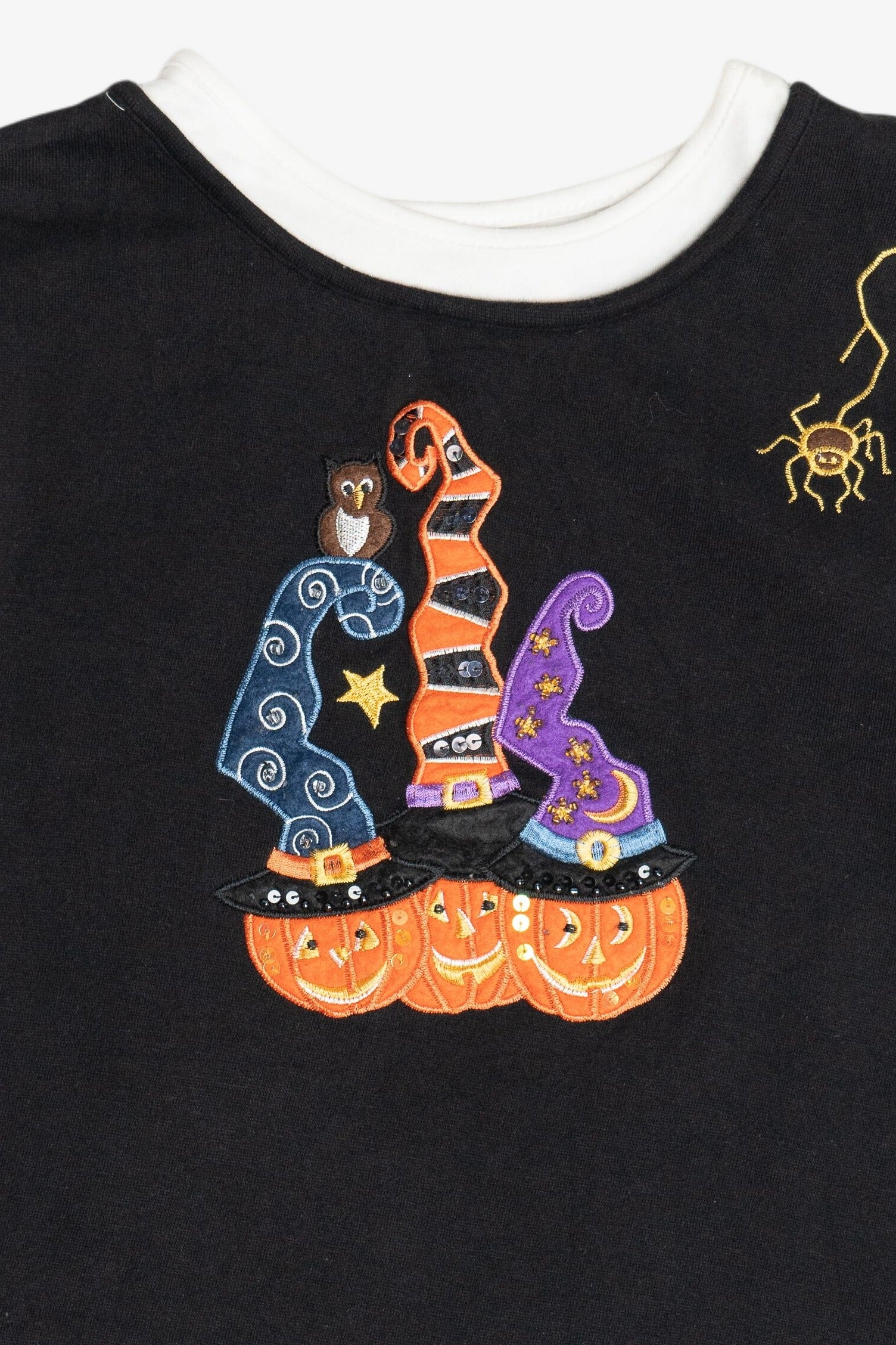 Vintage Pumpkins With Witch Hats Halloween Sweatshirt (2000s)