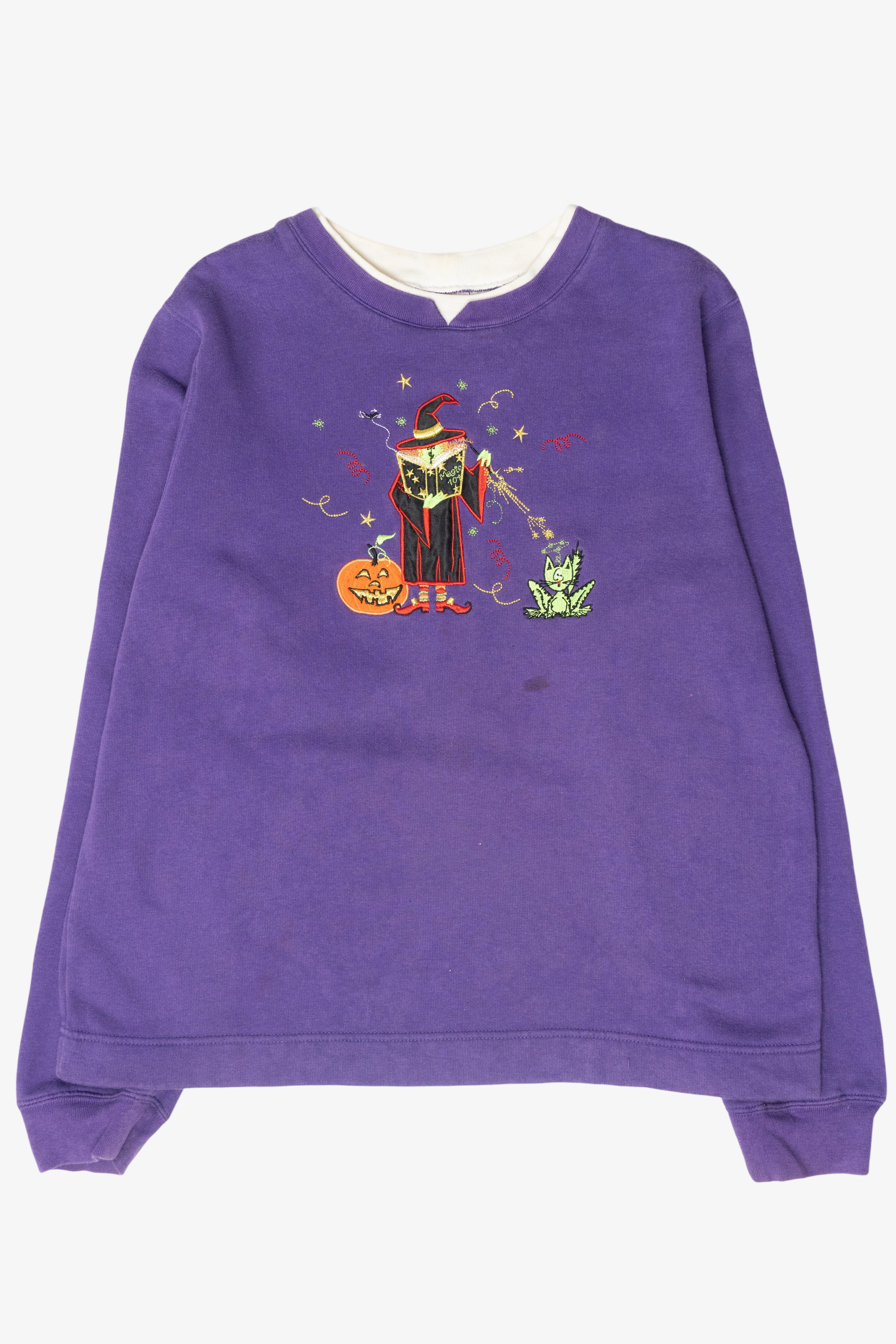"Magic 101" Witch Vintage Halloween Sweatshirt (2000s)