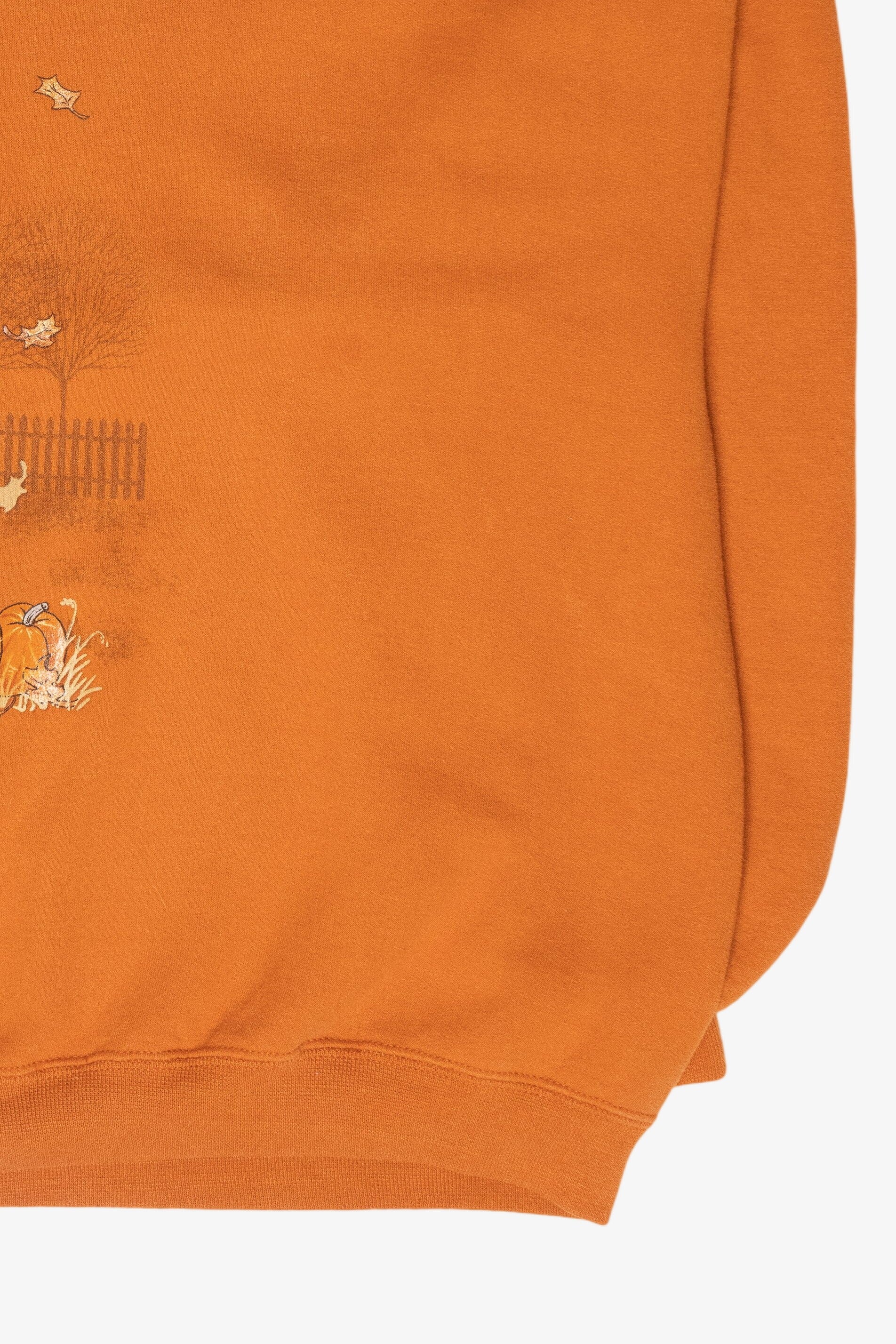 Fall Flowers & Birdhouse Vintage Halloween Sweatshirt (1990s)