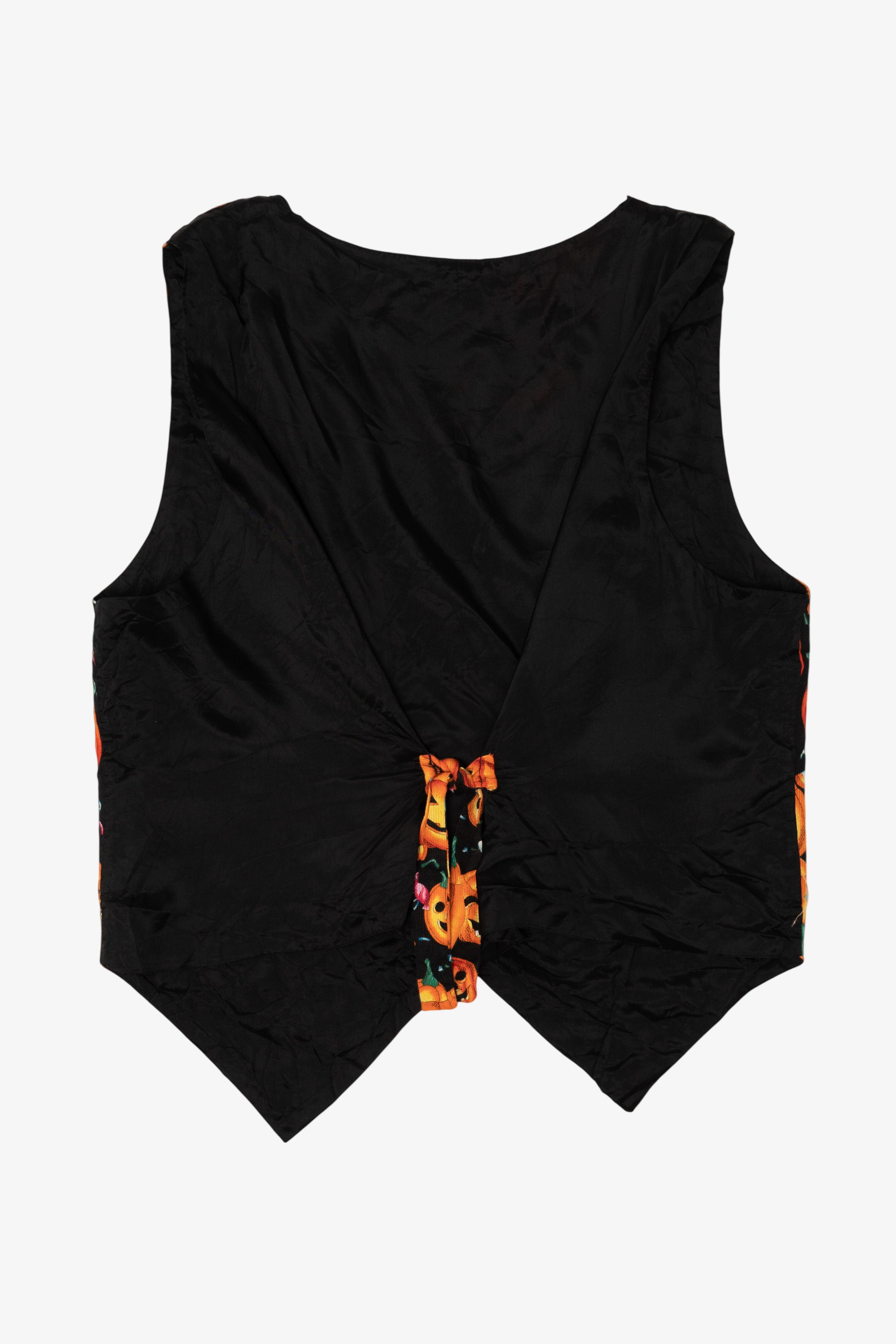 Vintage 111 Main Pumpkin Halloween Vest (1990s)