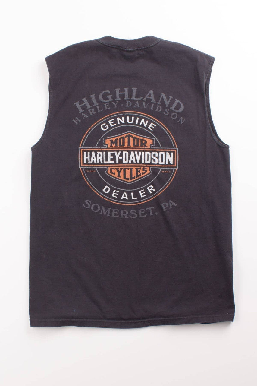 Open Road Harley Davidson Cut-Off T-Shirt