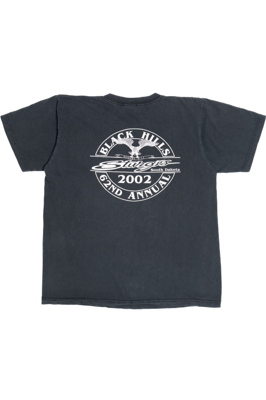 Vintage "Sturgis 2002" Embroidered Eagle T-Shirt (2000s)