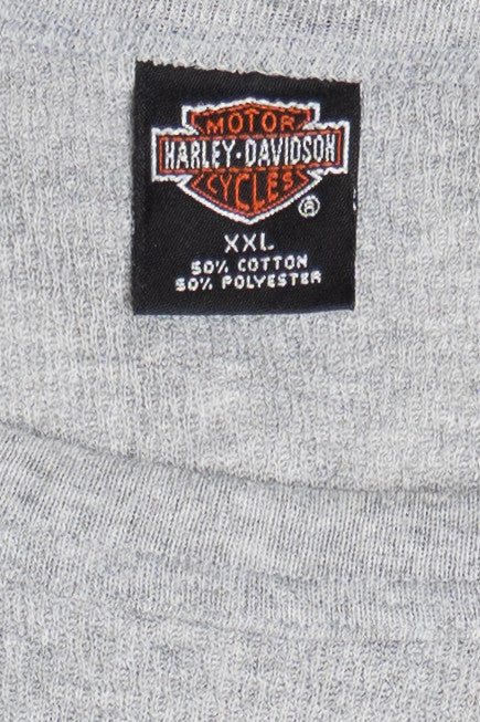 Vintage 1995 "Harley Davidson Legends" Cincinnati Thermal Long Sleeve T-Shirt (1990s)