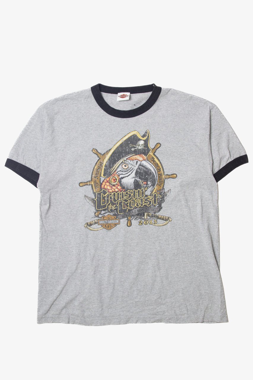 Harley Davidson "Cruisin' The Coast" Parrot T-Shirt (2010s)