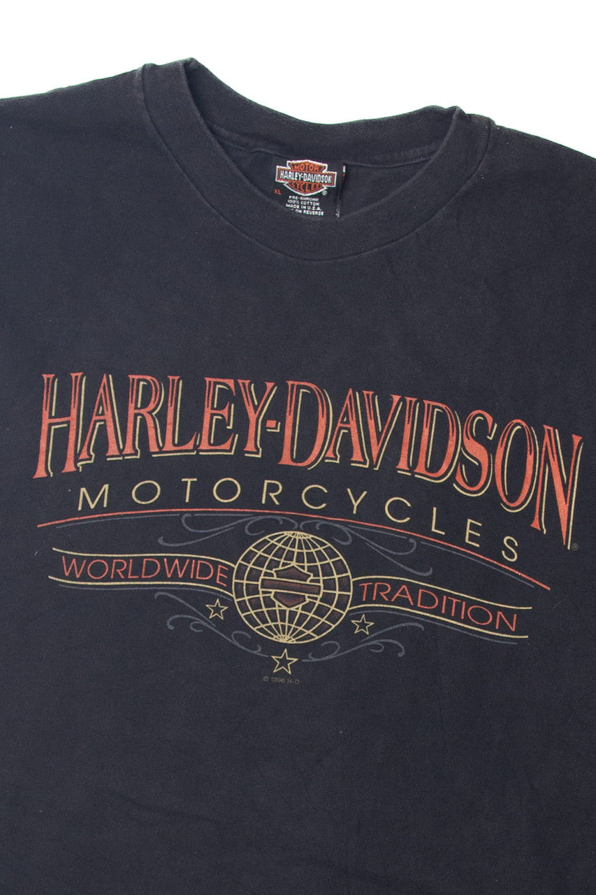 Vintage Harley Davidson "Worldwide Tradition" T-Shirt (1990s)