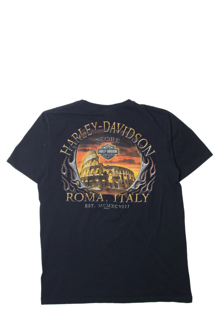 Harley Davidson "Roma, Italy" T-Shirt (2010s)