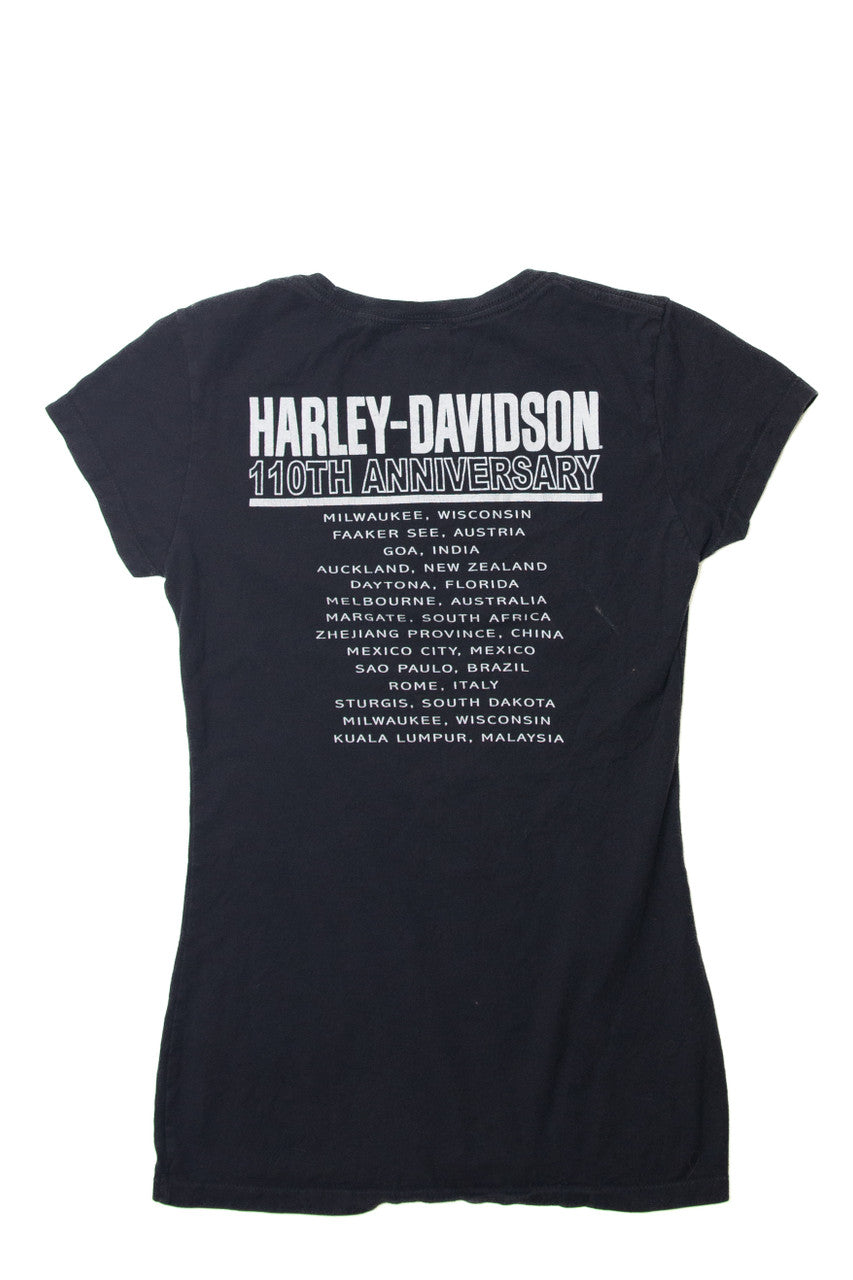 Harley Davidson "110 Years Of Freedom" T-Shirt (2010s)