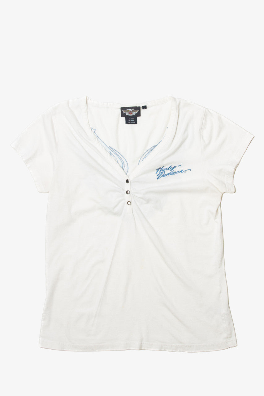 Harley Davidson Quarter button Up T-Shirt