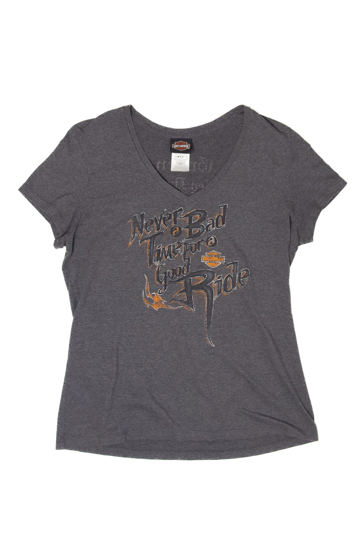 Recycled "Never A Bad time For A Good Ride" Harley Davidson T-Shirt (2010s)