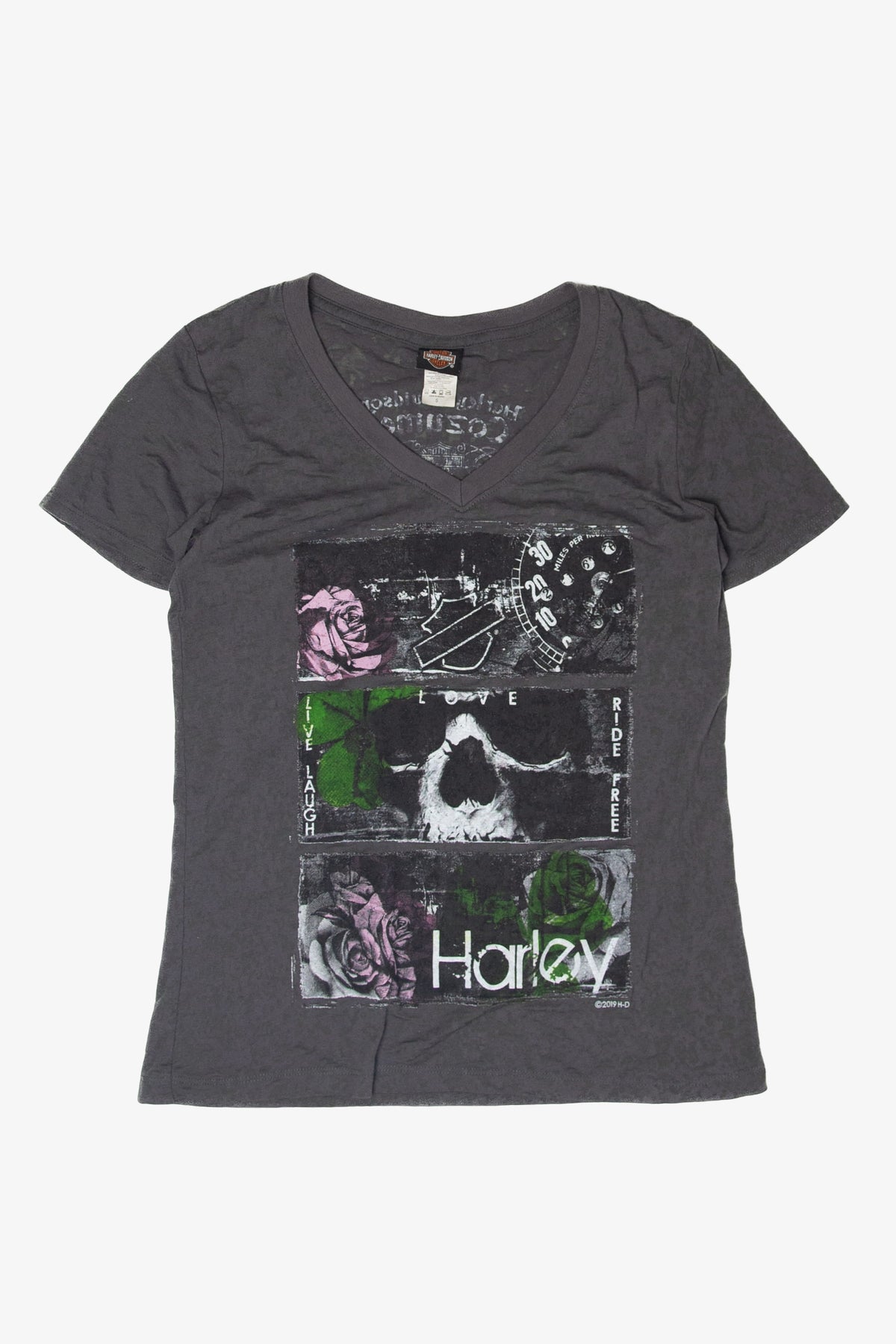 Recycled "Live Laugh Ride Free" Harley Davidson T-Shirt (2010s)