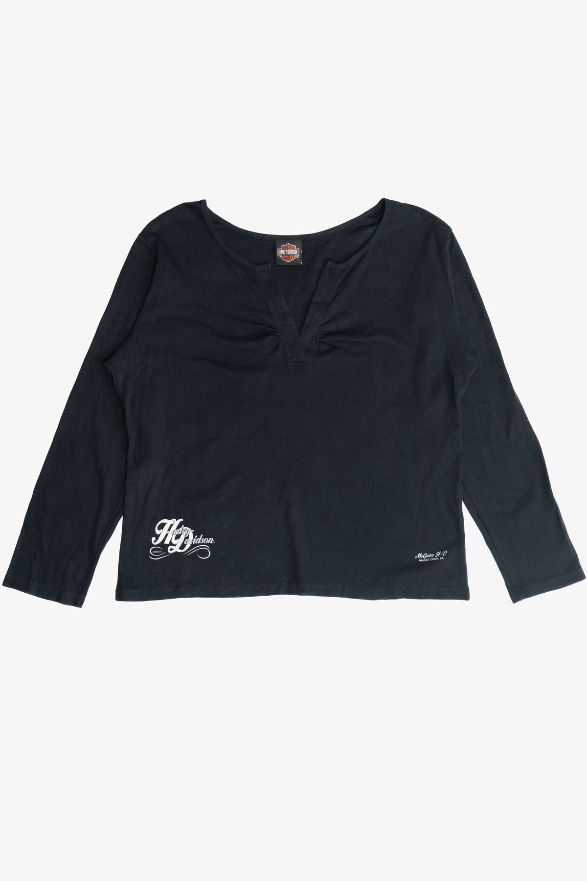 Harley Davidson Walnut Creek Women's Long Sleeve V-Neck T-Shirt