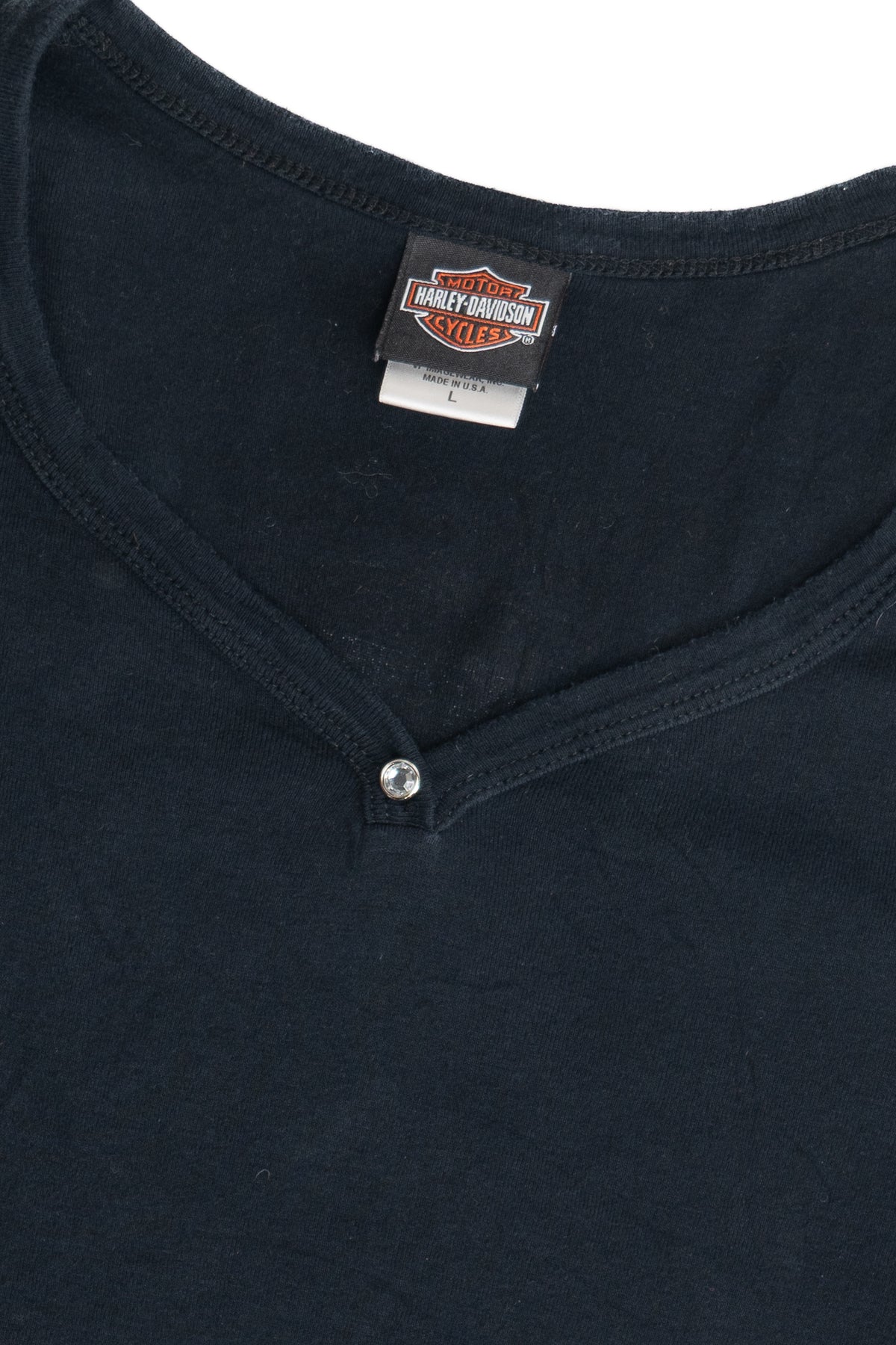 Harley Davidson Rhinestone Cocoa Beach Long Sleeve T-Shirt