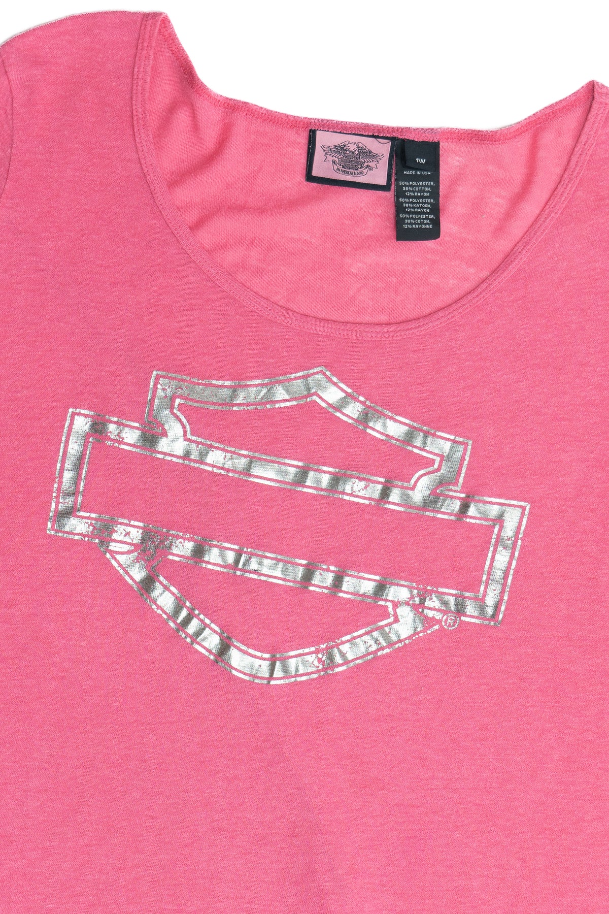 Harley Davidson Metallic Print Logo T-Shirt