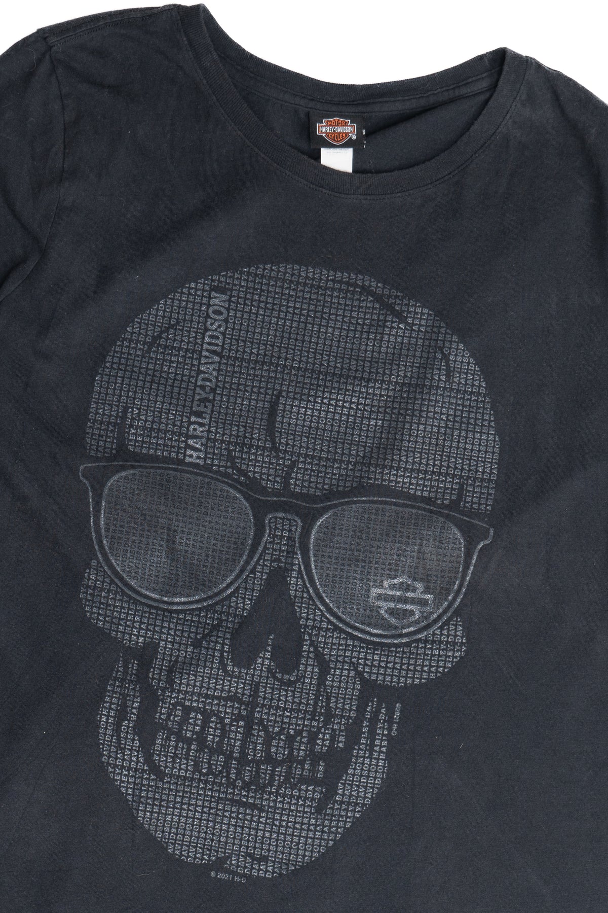 Harley Davidson Skull "The Road Is Calling" Las Vegas T-Shirt