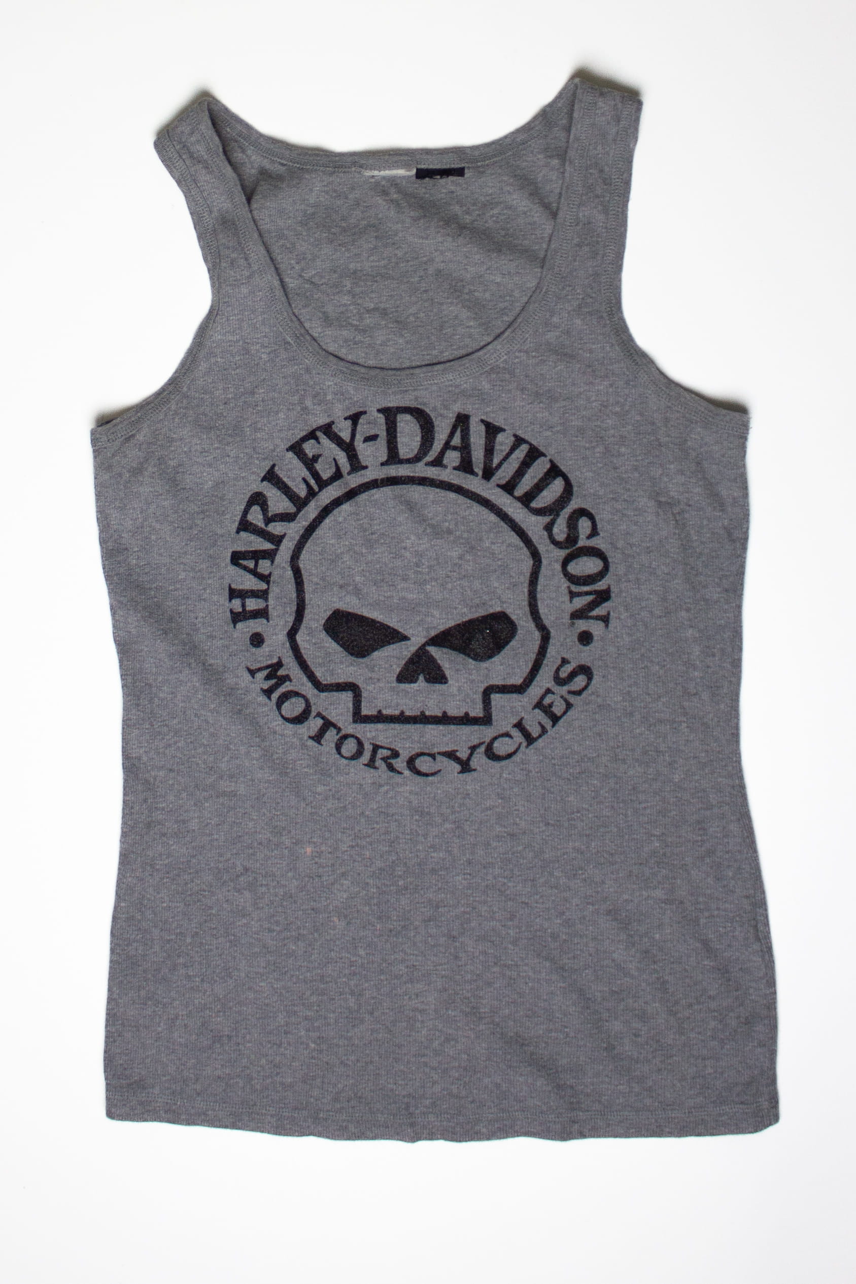 Ribbed Skull Harley Davidson Tank (2010s)