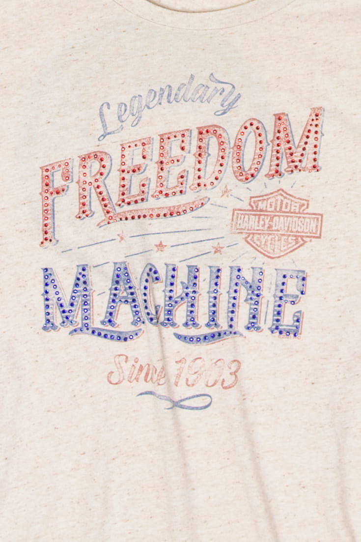 Recycled "Legendary Freedom Machine" Harley Davidson T-Shirt (2020s)