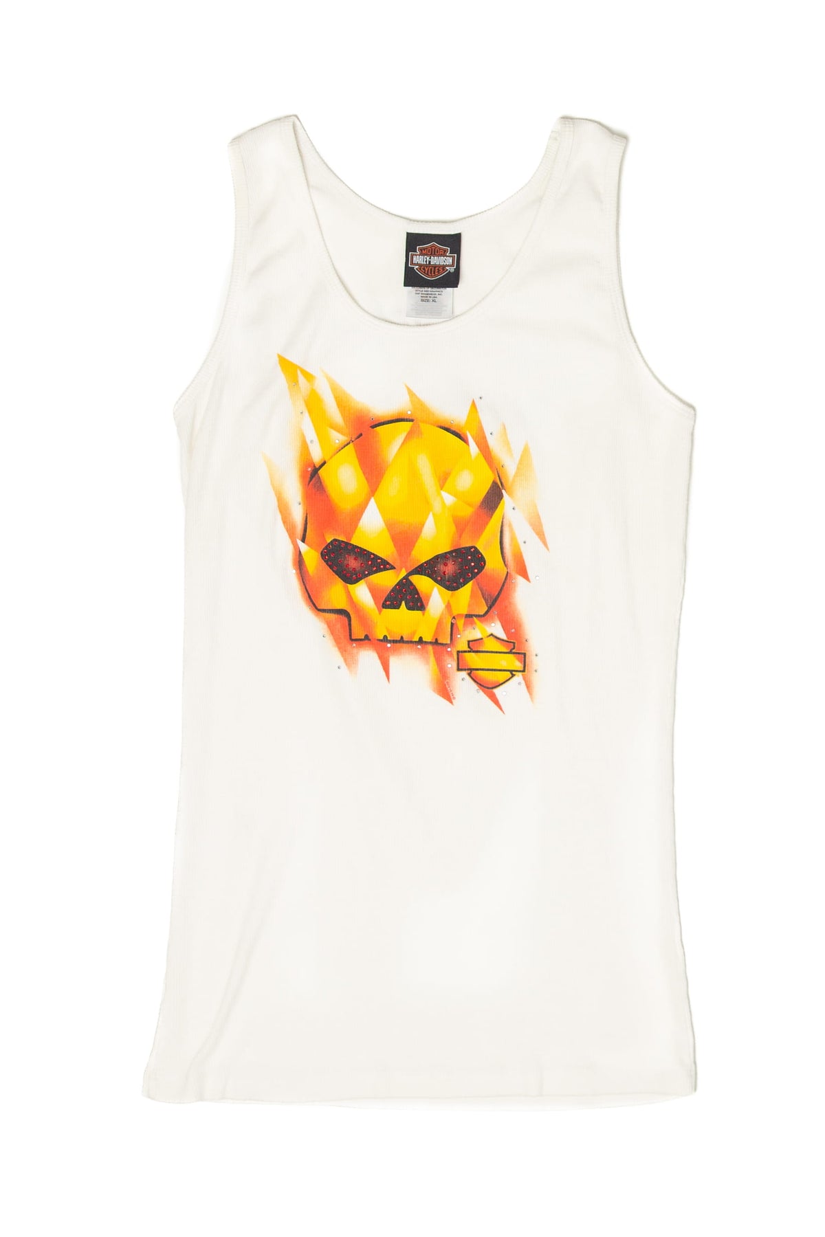 Recycled Skull Adamec's Harley Davidson Sleeveless T-Shirt (2010s)