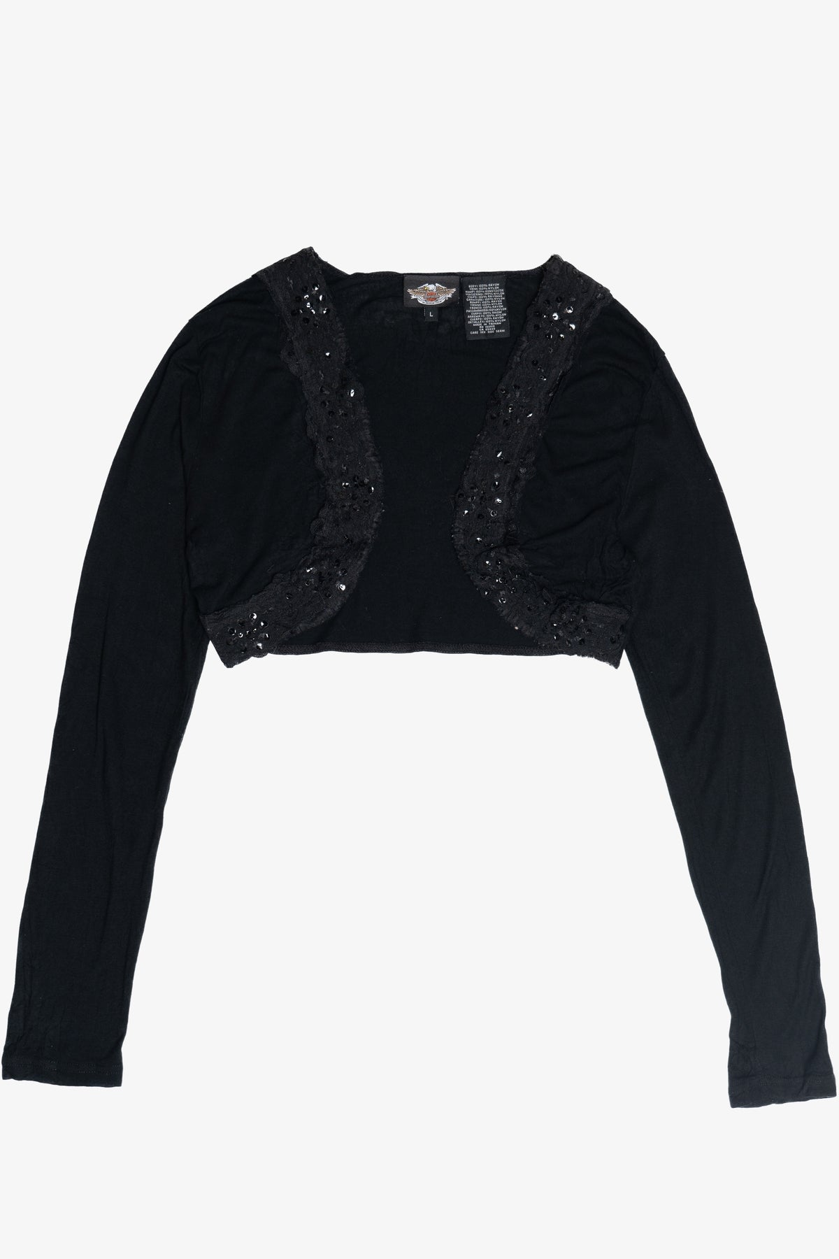 Harley Davidson Sequin Bolero Long Sleeve Top (2010s)