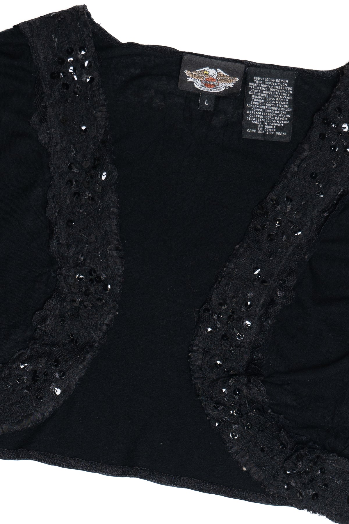 Harley Davidson Sequin Bolero Long Sleeve Top (2010s)