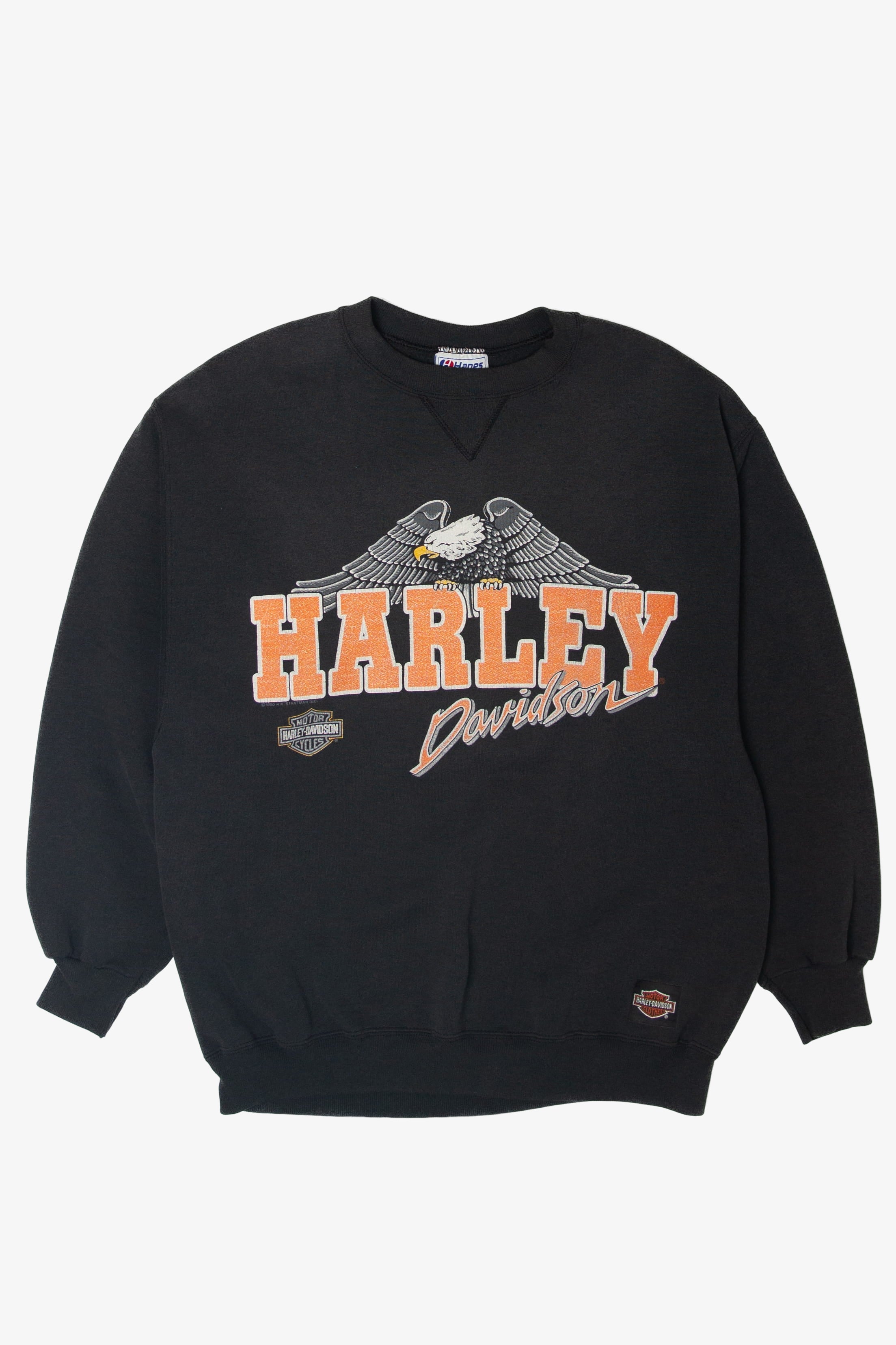 Hanes "American And Proud Of It!" Eagle Harley Davidson Sweatshirt (1990s)