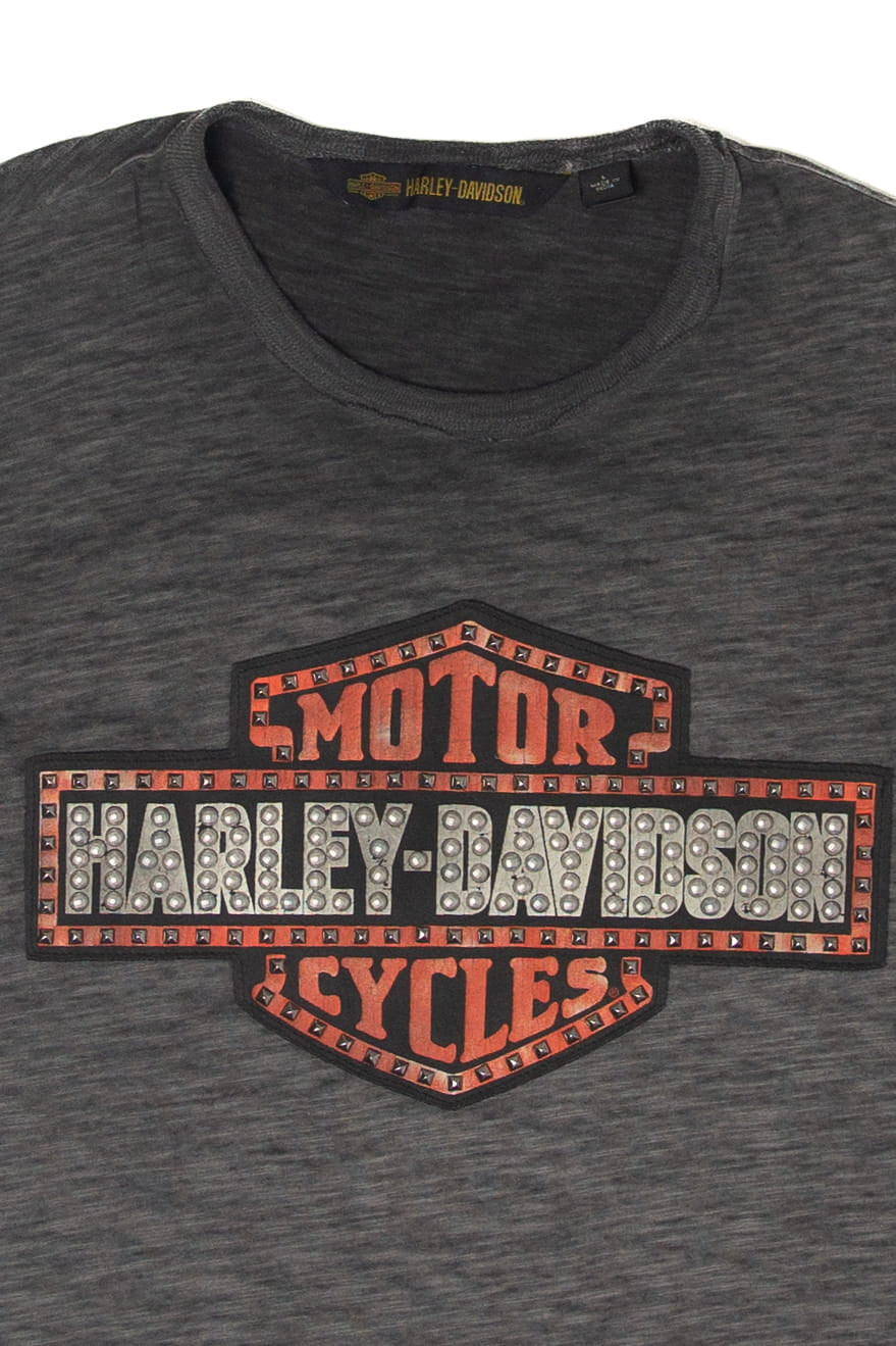 Rhinestones Harley Davidson T-Shirt (2010s)