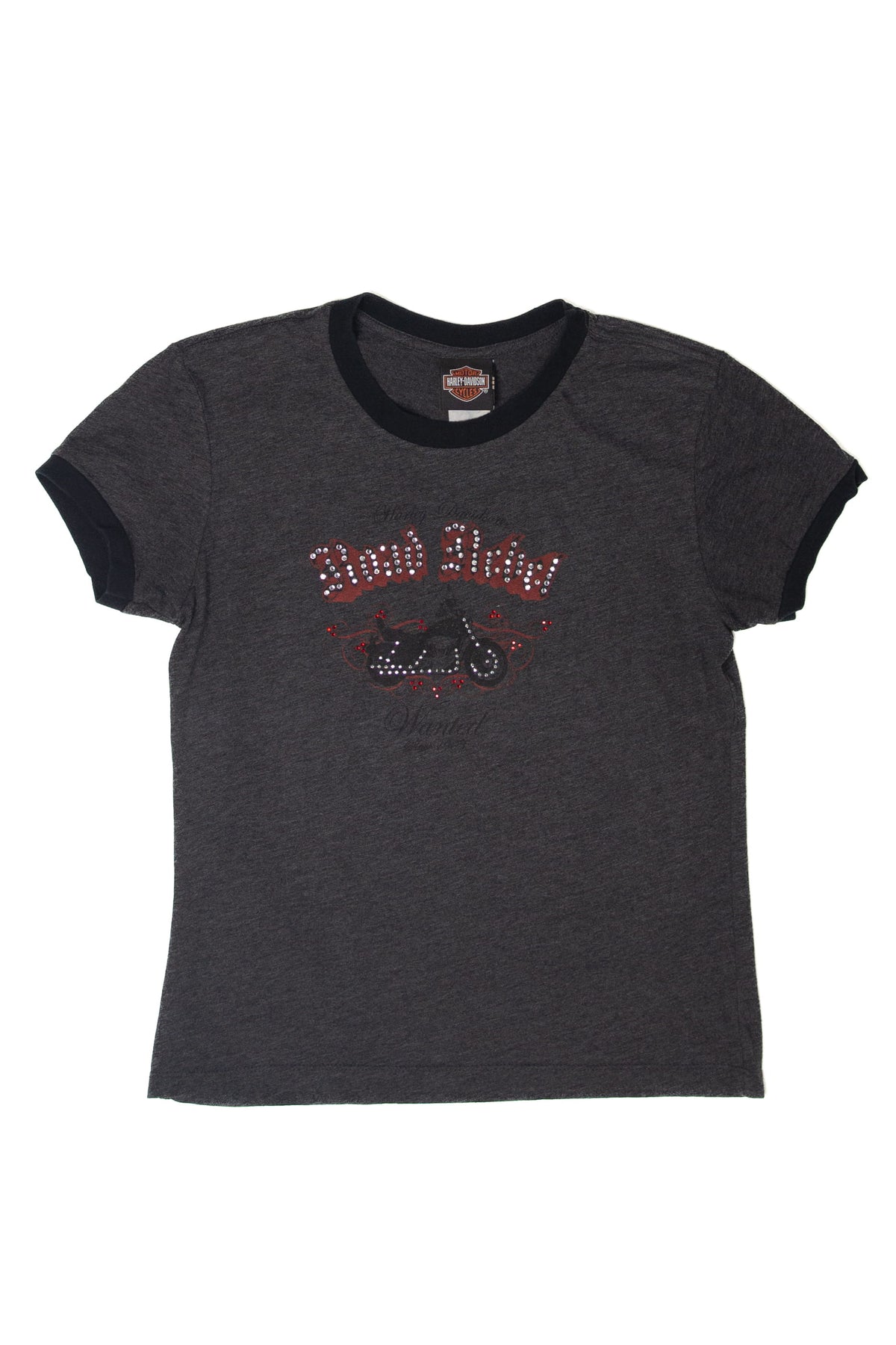 Road Rebel Rhinestones Harley Davidson T-Shirt (2010s)