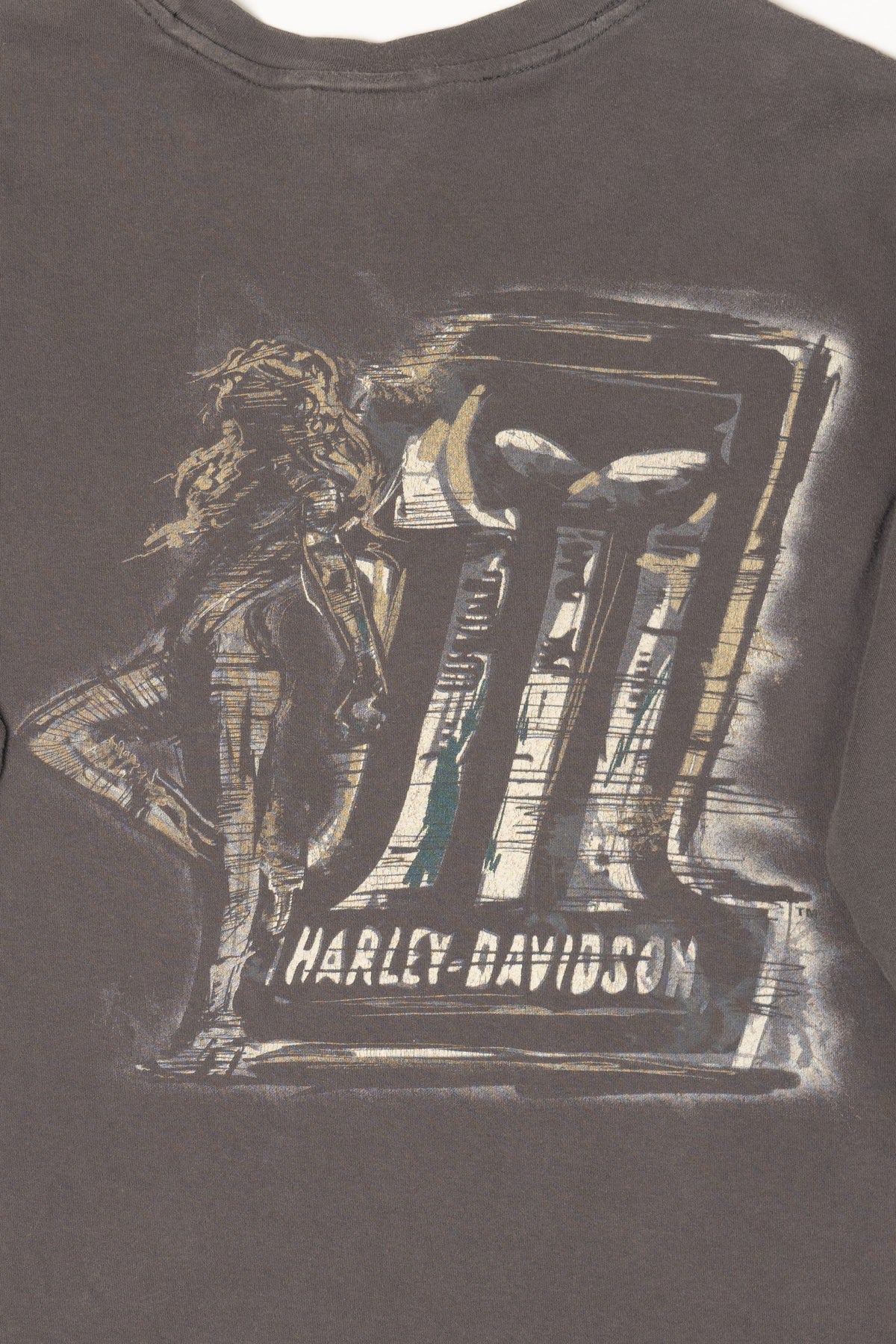 Gray Long Sleeve Harley Davidson T-Shirt (2000s)