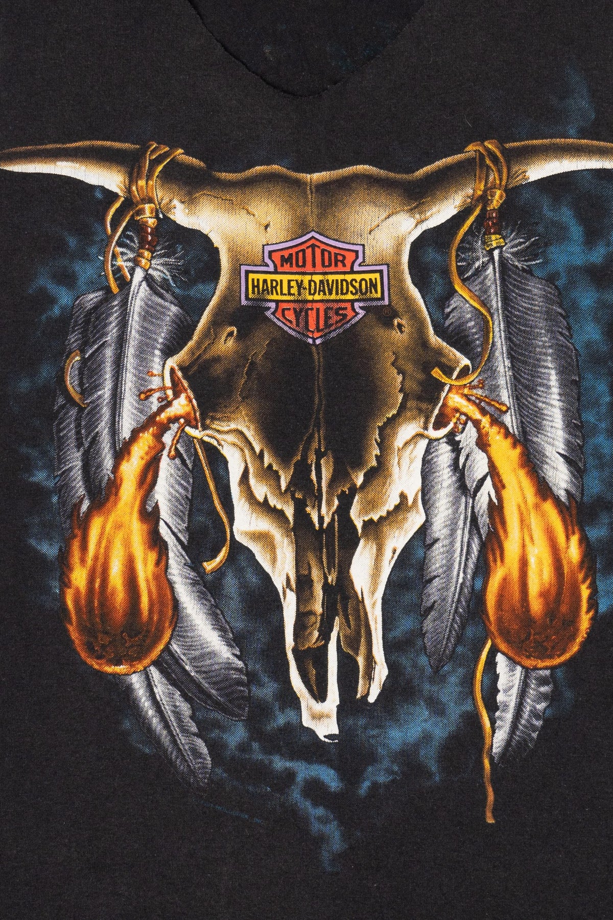 Vintage Crazy Ray's Road Tour 1991 Cutoff Sleeves Harley Davidson T-Shirt (1990s)