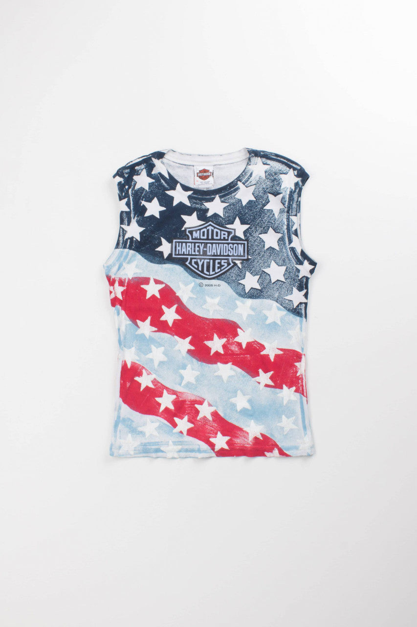 American Flag Harley Tank