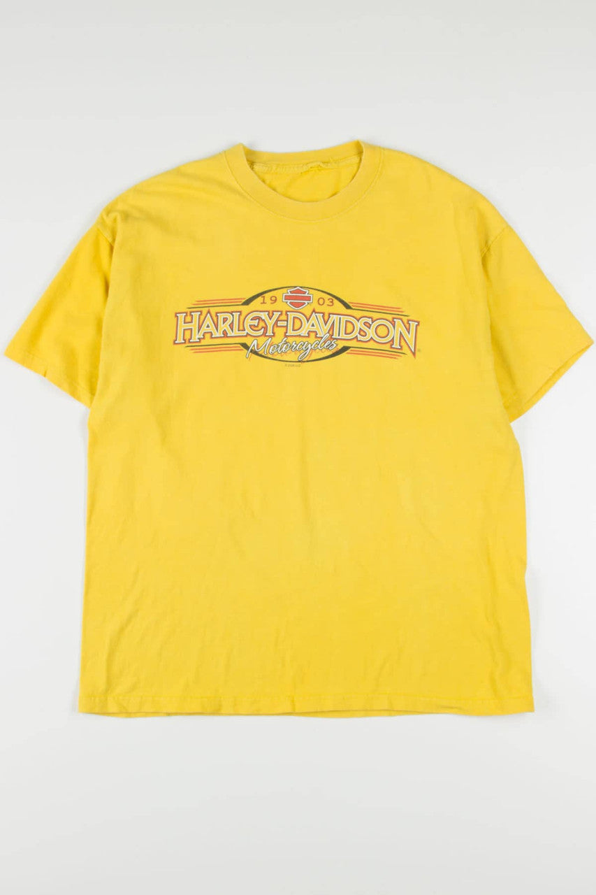 Yellow Huntington Harley Davidson T-Shirt