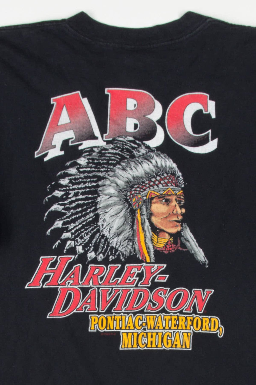 Pontiac-Waterford Harley Davidson T-Shirt (1990s)