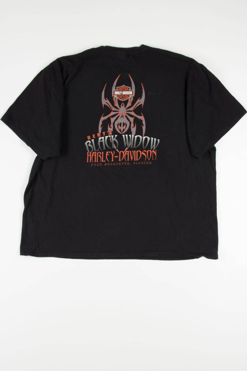 Bert's Black Widow Harley Davidson T-Shirt