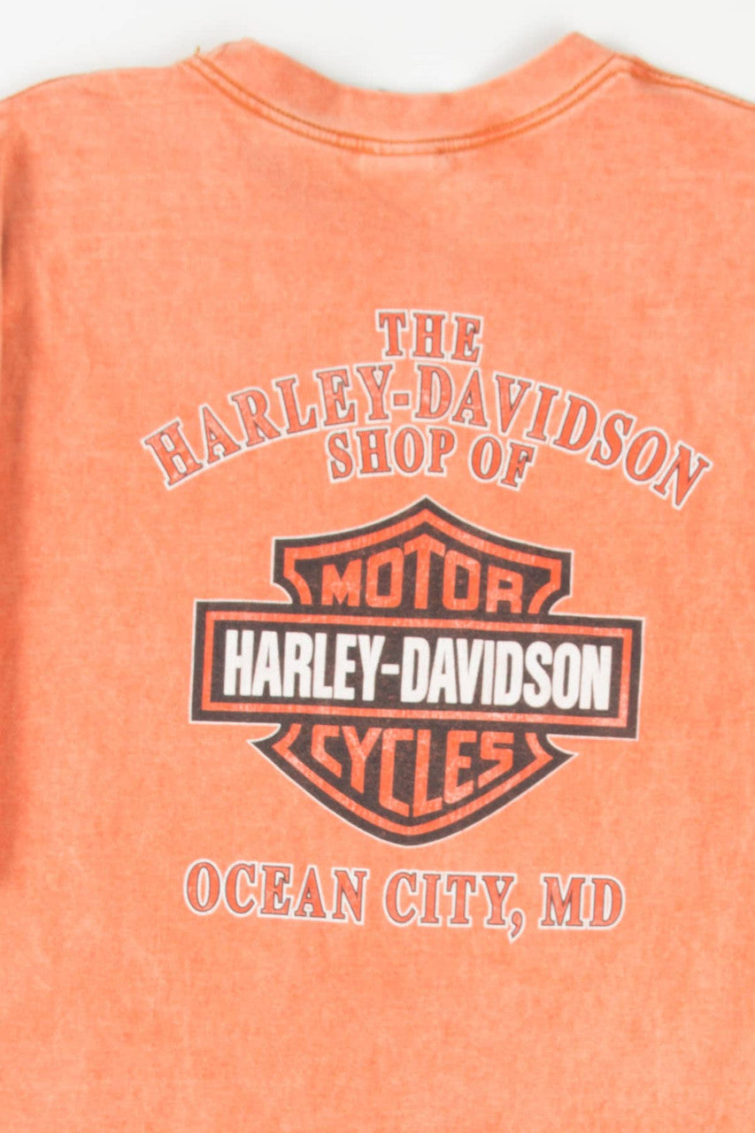 Stone Washed Ocean City Harley Davidson T-Shirt