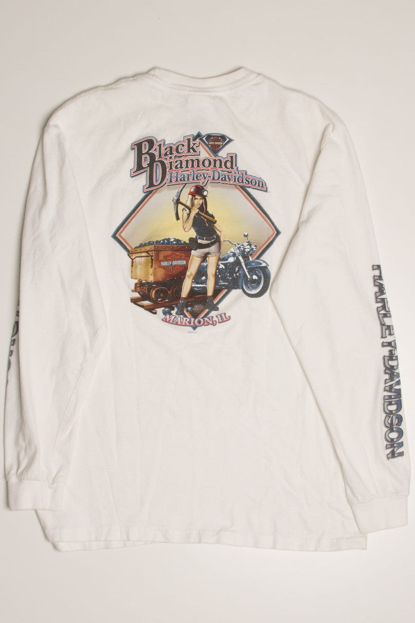 Black Diamond Marion Illinois Harley-Davidson T-Shirt (2010s)