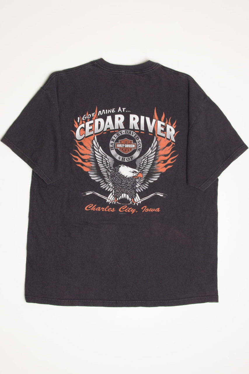 Cedar River Iowa Harley-Davidson T-Shirt (2000s)